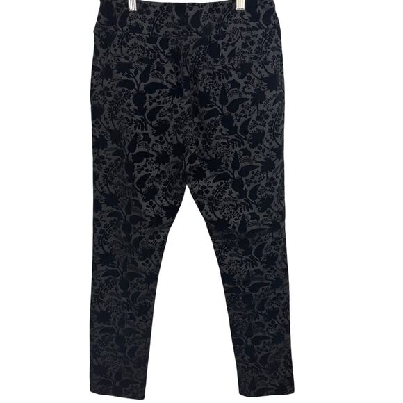Soft Surroundings Velvet Burnout Black Skinny Pants Size M Boho Whimsygoth Boho - Picture 3 of 9